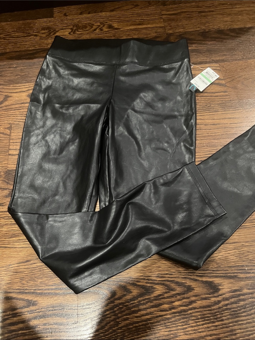 INC International Concepts Black Faux Leather Leggings